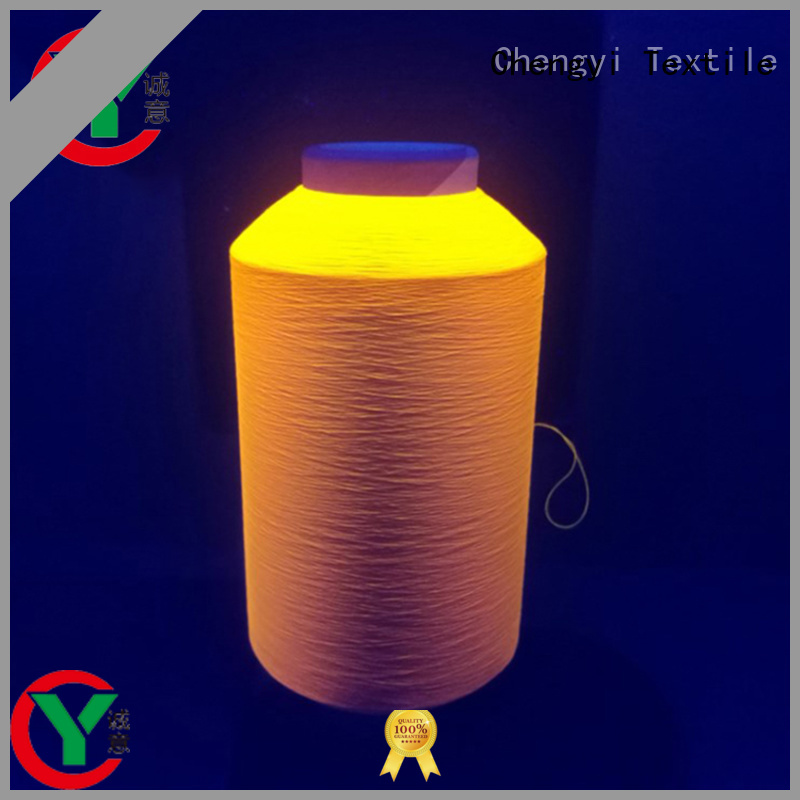 Chengyi colorful glow in the dark yarn cheapest price factory direct supply