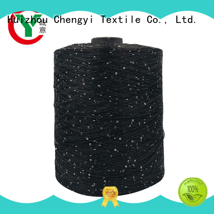 Chengyi cheapest price mohair yarn with sequins OEM