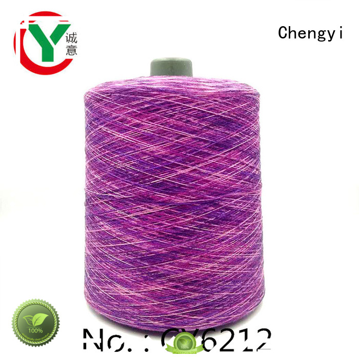Chengyi colorful rainbow acrylic yarn best factory