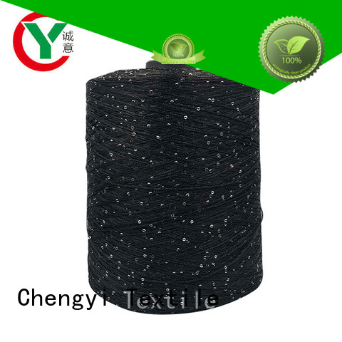 Chengyi hot-sale knitting yarn with sequins light-weight