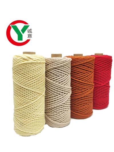 2MM Macrame rope 100% Cotton Natural Color Handmade Soft 4 ply Cotton Cord Rope