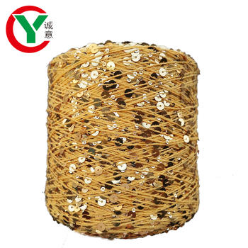 New instagram Fashion  3mm+6mm Sequins Yarn For Knitting Sweater