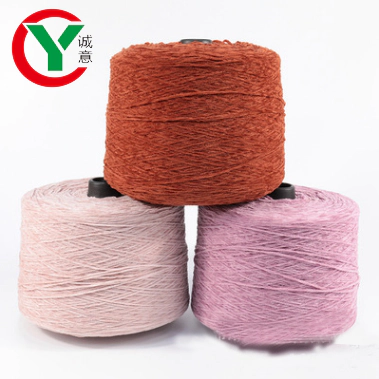 China wholesale100% polyester chenille chunky yarn for crochet knitting