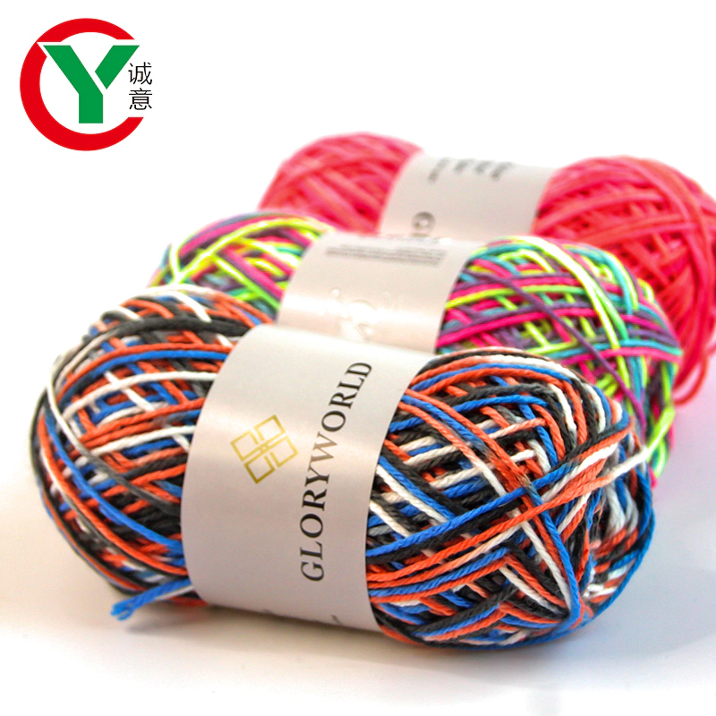 Wholesale Space dye 100%Acrylic knitting yarn DIY crochet yarn used for knit