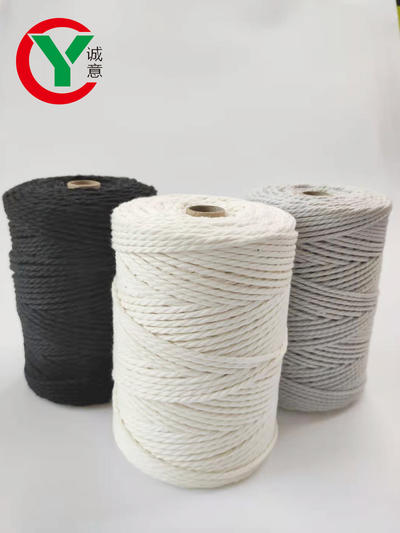 Ready to ship combed milk cotton knitting cord for resell /top quality customized natural color 4mm cotton rope