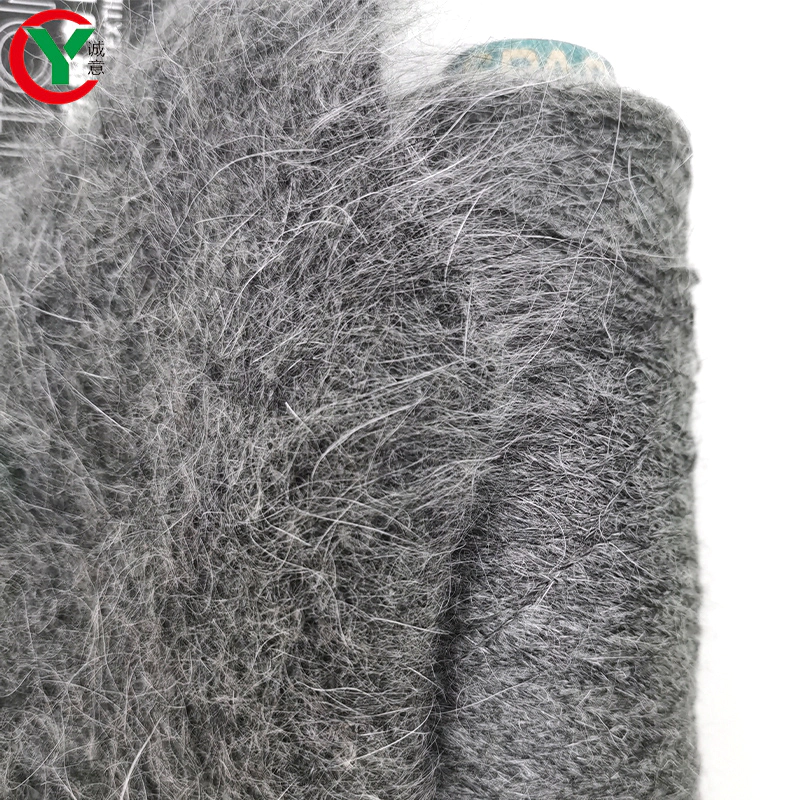 High Quality 1/15 Nm 50% Angora Nylon Blend Fluffy Soft Long Hair Mink Knitting Yarn From China