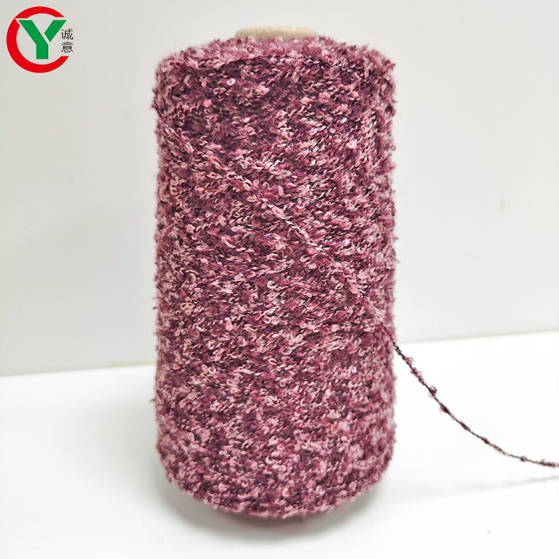 Wholesale fancy 1/3.8Nm 17% polyester 83% acrylic loop Blended yarn for knitting