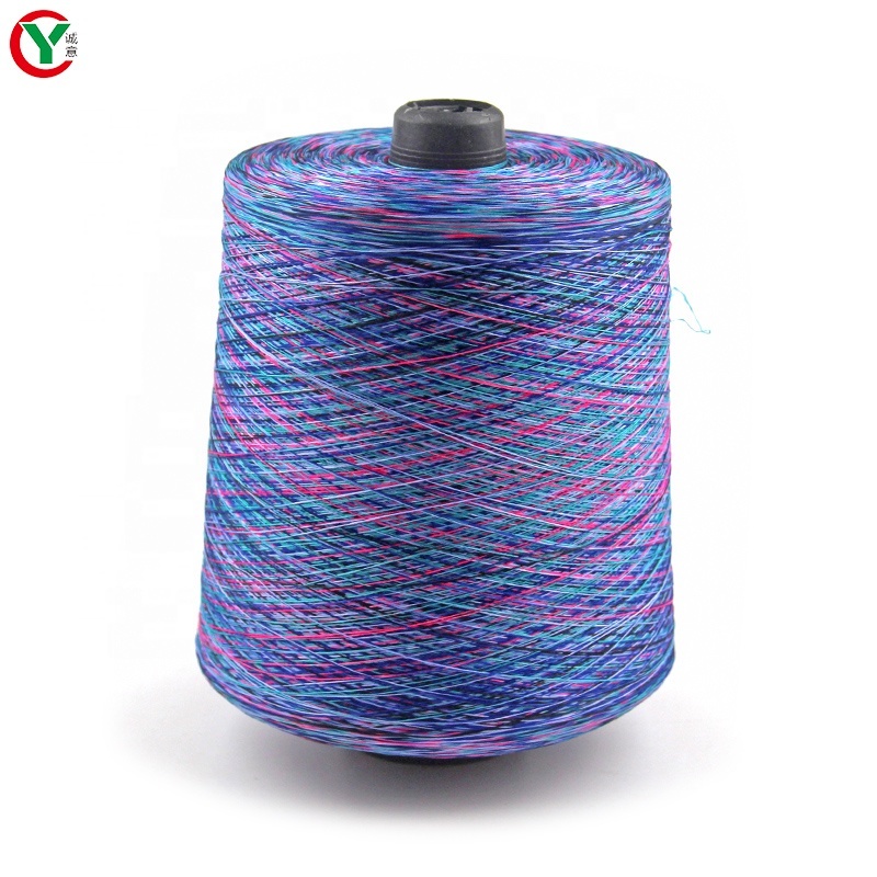 Wholesale space dye polyester/cotton/acrylic crochet yarn for knitting