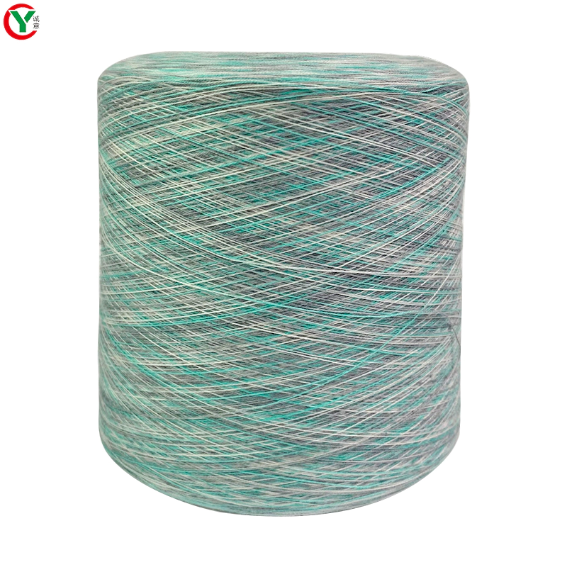 Wholesale Colorful Knitting Yarn Wool Acrylic Nylon Polyester Blended Short Distance Space Dyed Yarn 2/45Nm For Weaving