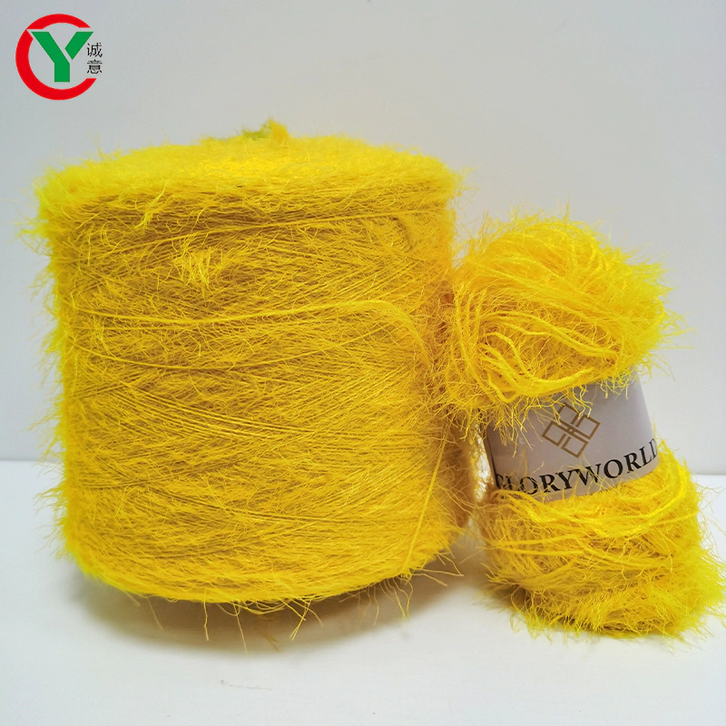 Wholesale fancy yarn 100% nylon 4cm feather yarn for knitting machine hand knitting