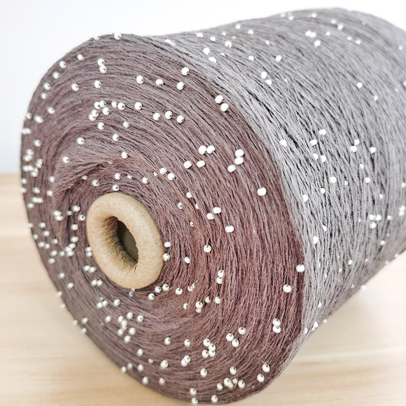 China 100% cotton Paillette Bling knitting beads yarn for Machine Weaving DIY hand knitting Wholesale-Chengyi