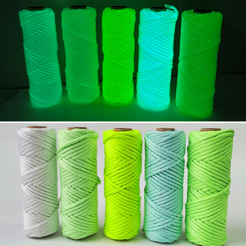 wholesale glow chunky yarn 3mm 4mm for hand knitting blanket fancy yarn in the dark glowing