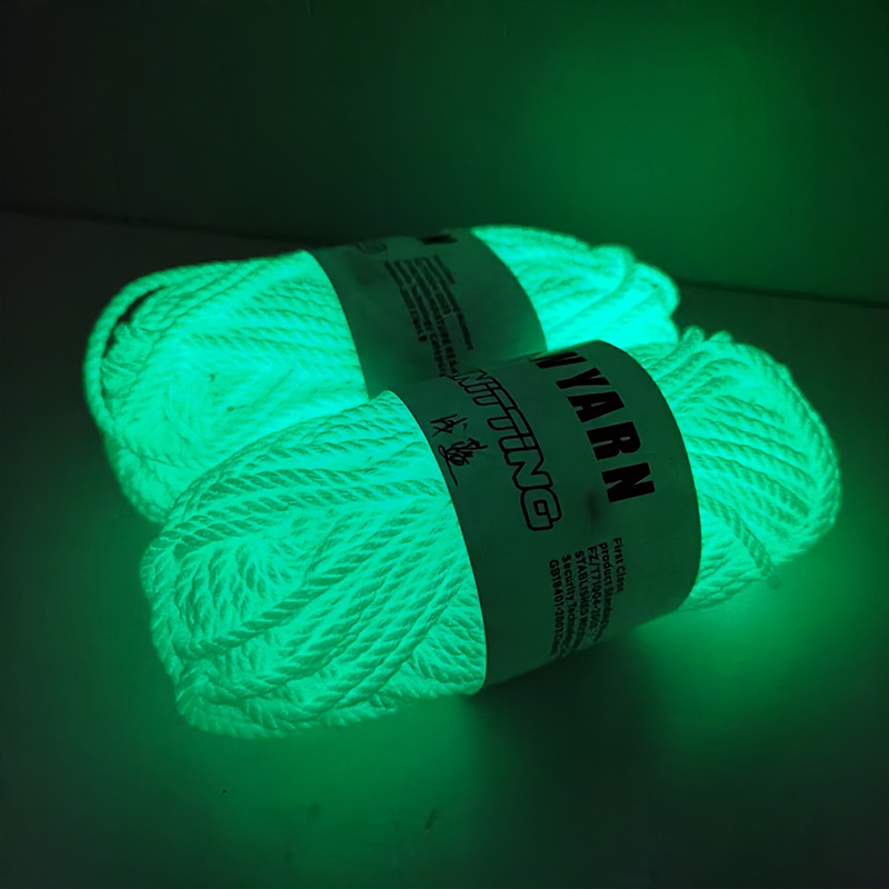 Factory wholesale new luminous yarn 3 mm glowing macrame cord for hand knitting