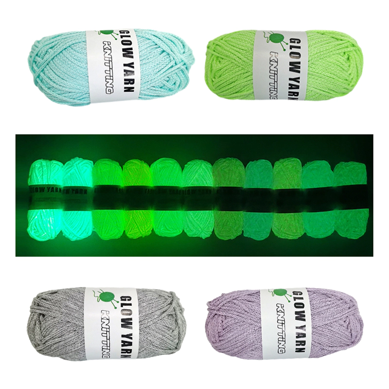 New materials glow in the dark yarn 2mm luminous rope for DIY hand weaving